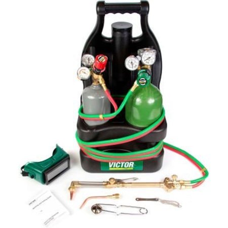 Esab Welding & Cutting Victor® Model G-150-100-CPT OxyFuel Portable Acetylene Outfit CGA-200/CGA-540 With Tanks 0384-0944